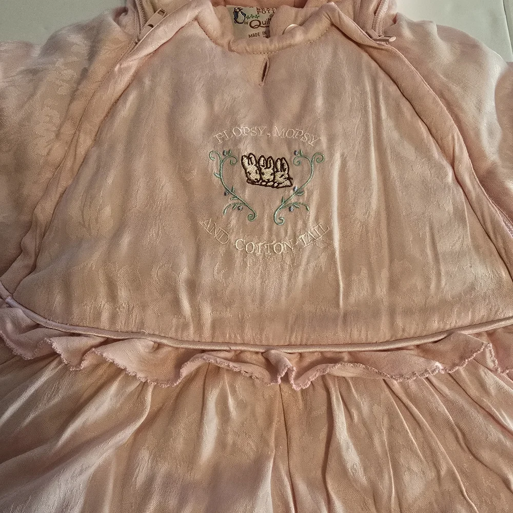 Vintage Quiltex NWT Pink Baby Snowsuit Winter Clean Infant Adorable Size 3-6 M